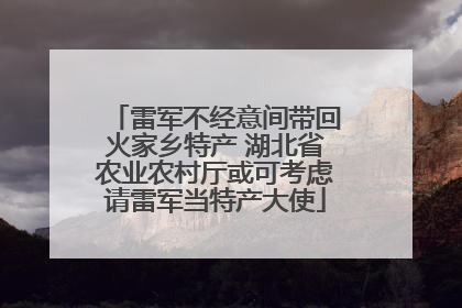 雷军不经意间带回火家乡特产 湖北省农业农村厅或可考虑请雷军当特产大使