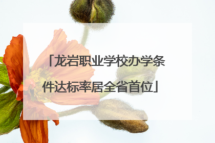龙岩职业学校办学条件达标率居全省首位