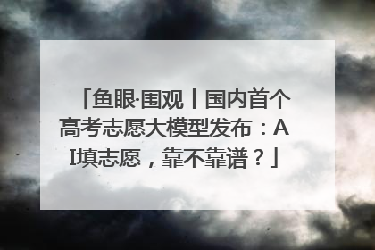 鱼眼·围观丨国内首个高考志愿大模型发布：AI填志愿，靠不靠谱？