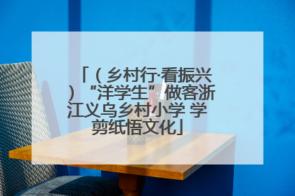 （乡村行·看振兴）“洋学生”做客浙江义乌乡村小学 学剪纸悟文化