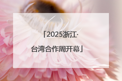 2025浙江·台湾合作周开幕