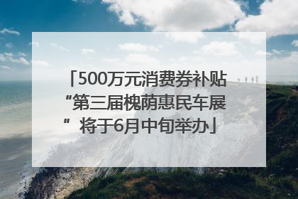 500万元消费券补贴 “第三届槐荫惠民车展”将于6月中旬举办